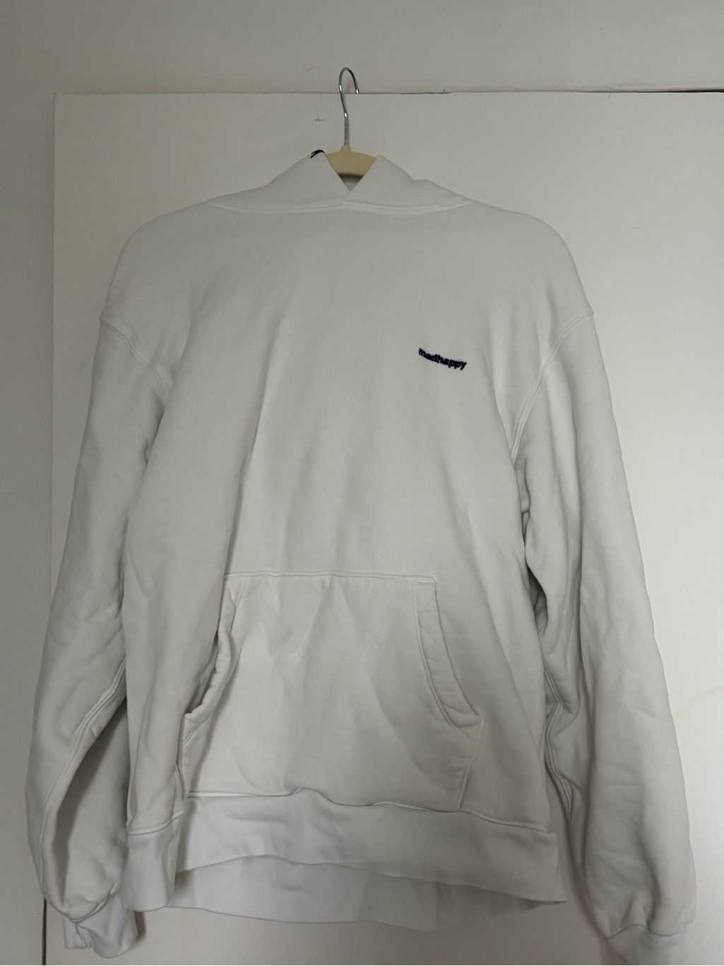 White Madhappy Embroidered Logo Hoodie